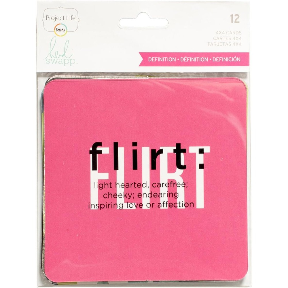 Project Life Definition Cards 4"X4" 12/Pkg-Heidi Swapp